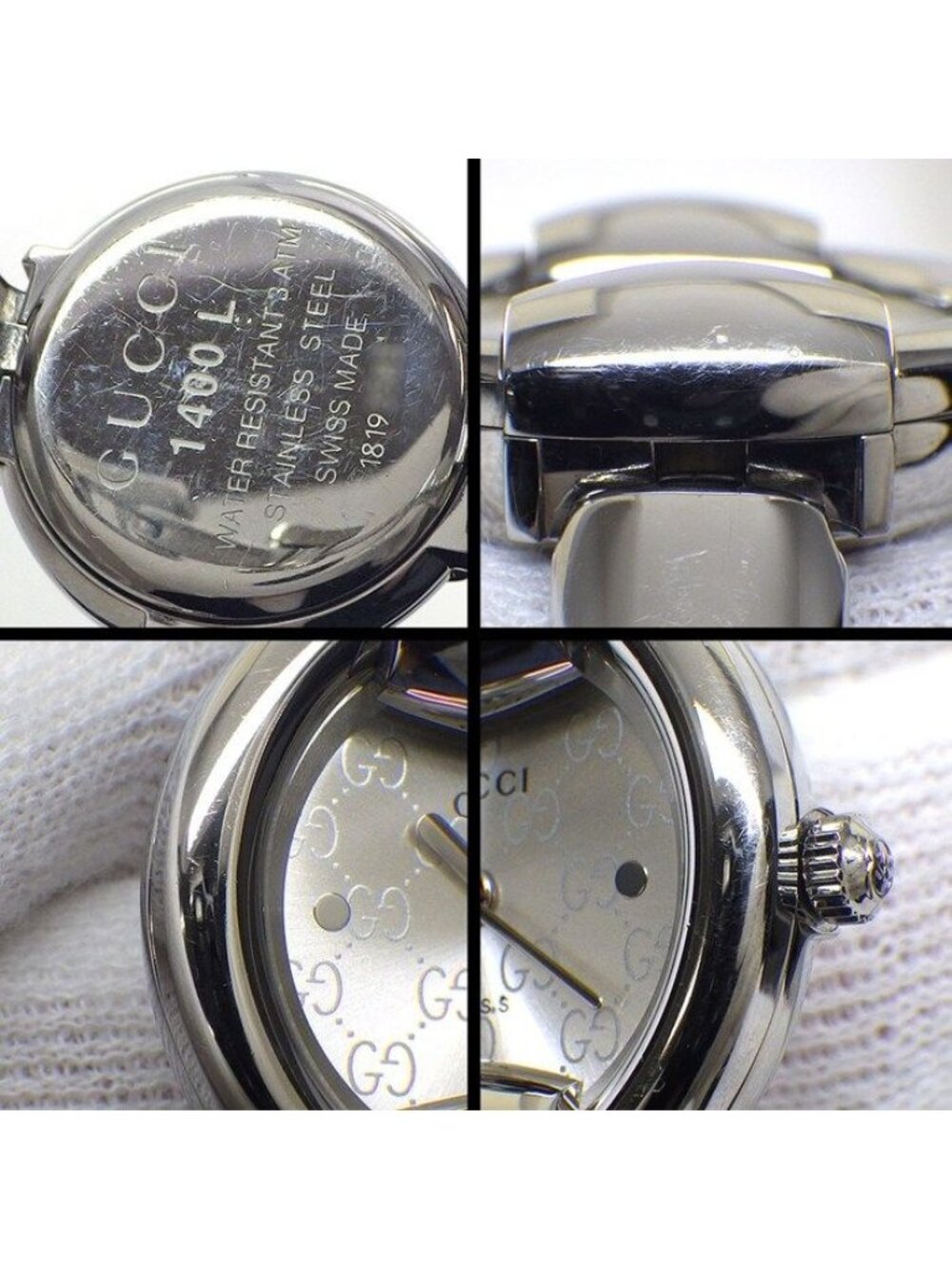 Gucci Watch Bangle Round GG Sunray Silver Dial SS - Picture 7 of 12